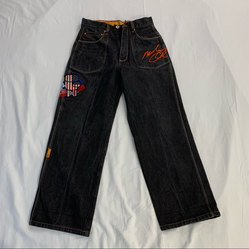 Platinum Fubu Muhammad Ali Limited Edition Boys Jeans 14 Rare Embroidered Patch - Picture 3 of 7